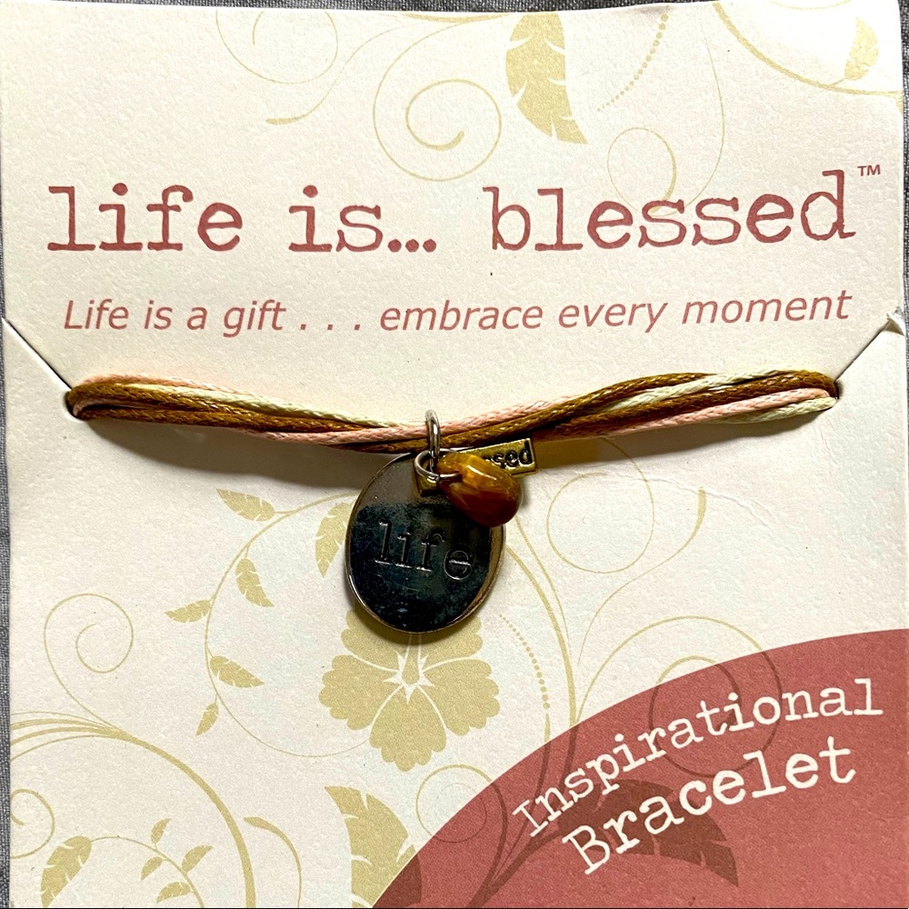 Life is Blessed Inspirational Bracelet
